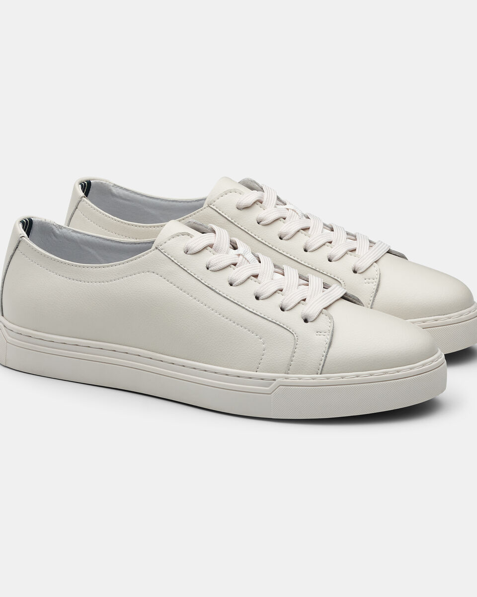 Solano Leather Trainer, Ecru, hi-res